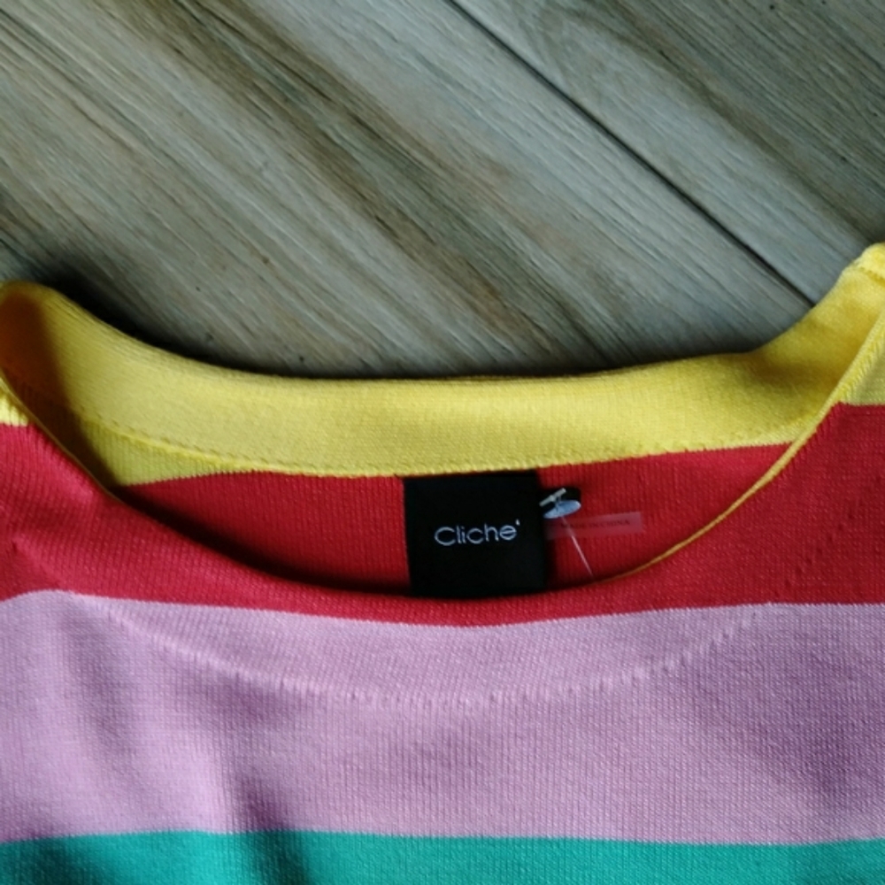 Multi-Color Cliche Sweater NWT - Picture 5 of 8